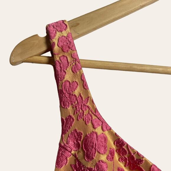 Jill Jill Stuart Pink Floral Jacquard Sweetheart Cocktail Midi Dress Size 0 - Picture 9 of 14